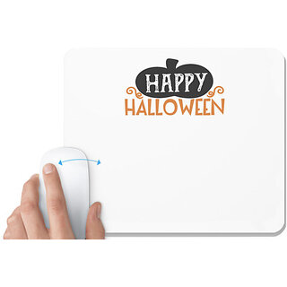                       UDNAG White Mousepad 'Halloween | Happy Halloween copy' for Computer / PC / Laptop [230 x 200 x 5mm]                                              