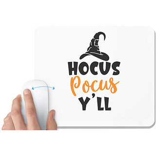                       UDNAG White Mousepad 'Witch hat | hocus pocus yll' for Computer / PC / Laptop [230 x 200 x 5mm]                                              
