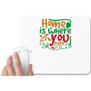                       UDNAG White Mousepad 'Christmas | home is where you' for Computer / PC / Laptop [230 x 200 x 5mm]                                              
