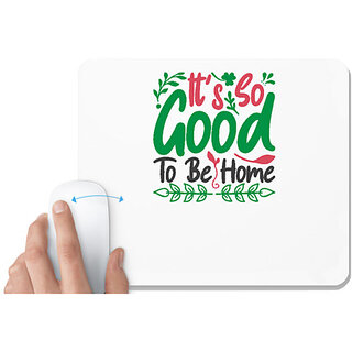                       UDNAG White Mousepad 'Christmas | it's so to be home' for Computer / PC / Laptop [230 x 200 x 5mm]                                              
