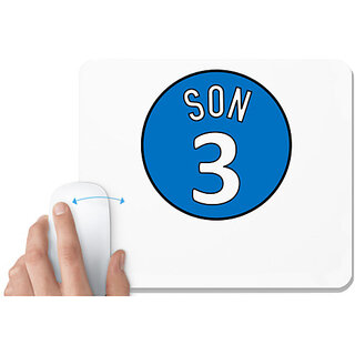                       UDNAG White Mousepad 'Son | 3 Son' for Computer / PC / Laptop [230 x 200 x 5mm]                                              