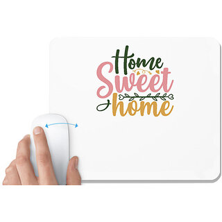                       UDNAG White Mousepad 'Christmas | home sweet home' for Computer / PC / Laptop [230 x 200 x 5mm]                                              