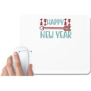                       UDNAG White Mousepad 'Christmas | Happy new yearr' for Computer / PC / Laptop [230 x 200 x 5mm]                                              