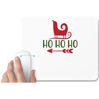                       UDNAG White Mousepad 'Christmas | Ho ho ho' for Computer / PC / Laptop [230 x 200 x 5mm]                                              