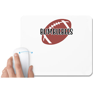                       UDNAG White Mousepad 'Football | Bumblebees' for Computer / PC / Laptop [230 x 200 x 5mm]                                              