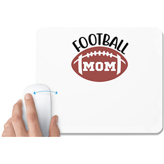                       UDNAG White Mousepad 'Football | Football mom copy 2' for Computer / PC / Laptop [230 x 200 x 5mm]                                              