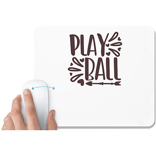                       UDNAG White Mousepad 'Ball | Playball3' for Computer / PC / Laptop [230 x 200 x 5mm]                                              