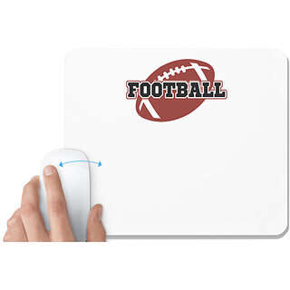                       UDNAG White Mousepad 'Football | Football' for Computer / PC / Laptop [230 x 200 x 5mm]                                              