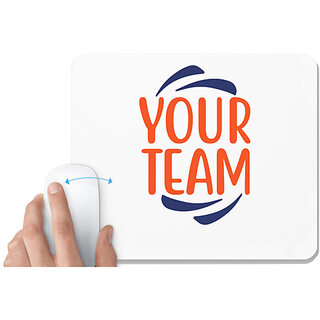                       UDNAG White Mousepad 'Team | your team' for Computer / PC / Laptop [230 x 200 x 5mm]                                              