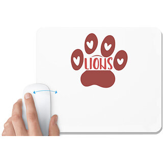                       UDNAG White Mousepad 'Lions | Lions' for Computer / PC / Laptop [230 x 200 x 5mm]                                              