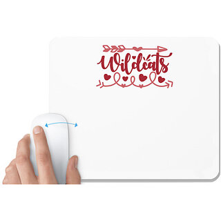                       UDNAG White Mousepad 'Christmas | wildcats1' for Computer / PC / Laptop [230 x 200 x 5mm]                                              