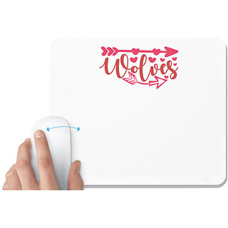                       UDNAG White Mousepad 'Christmas | wolves' for Computer / PC / Laptop [230 x 200 x 5mm]                                              