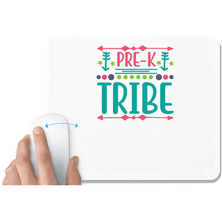                       UDNAG White Mousepad 'Student teacher | Pre-k tribe' for Computer / PC / Laptop [230 x 200 x 5mm]                                              