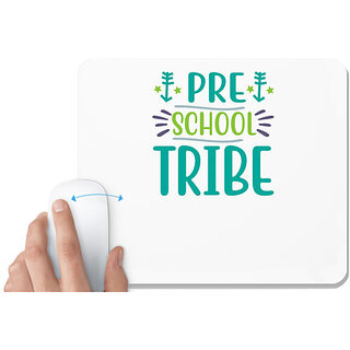                       UDNAG White Mousepad 'Student teacher | Pre school tribee' for Computer / PC / Laptop [230 x 200 x 5mm]                                              