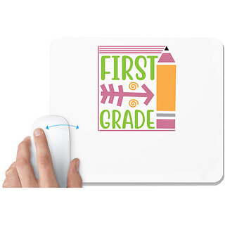                      UDNAG White Mousepad 'Student teacher | First Grade' for Computer / PC / Laptop [230 x 200 x 5mm]                                              