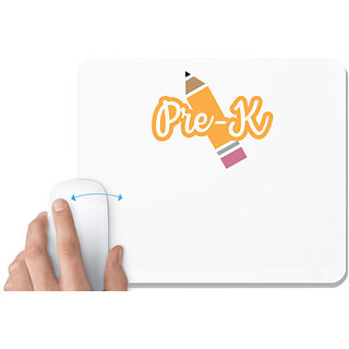                       UDNAG White Mousepad 'Student teacher | Pre-k' for Computer / PC / Laptop [230 x 200 x 5mm]                                              
