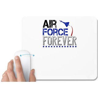                       UDNAG White Mousepad 'Airforce | air force forever' for Computer / PC / Laptop [230 x 200 x 5mm]                                              