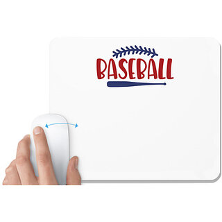                       UDNAG White Mousepad 'Baseball | Baseball' for Computer / PC / Laptop [230 x 200 x 5mm]                                              