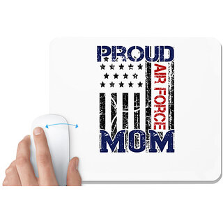                      UDNAG White Mousepad 'Airforce | proud air force mom' for Computer / PC / Laptop [230 x 200 x 5mm]                                              