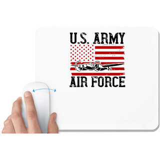                       UDNAG White Mousepad 'Airforce | UA army air force' for Computer / PC / Laptop [230 x 200 x 5mm]                                              