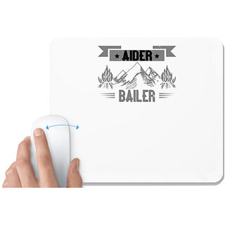                       UDNAG White Mousepad 'Climbing | Aider Bailer' for Computer / PC / Laptop [230 x 200 x 5mm]                                              