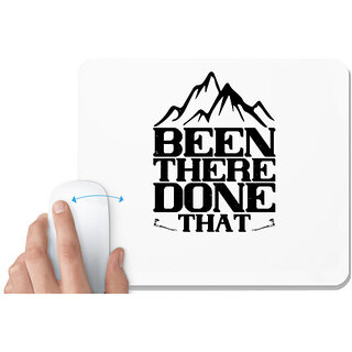                       UDNAG White Mousepad 'Climbing | Been there, done that' for Computer / PC / Laptop [230 x 200 x 5mm]                                              