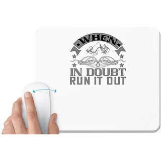                       UDNAG White Mousepad 'Climbing | When in doubt, run it out' for Computer / PC / Laptop [230 x 200 x 5mm]                                              