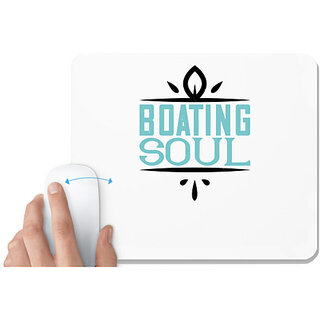                       UDNAG White Mousepad 'Boating | Boating soul' for Computer / PC / Laptop [230 x 200 x 5mm]                                              