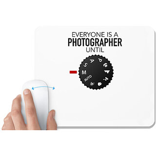                       UDNAG White Mousepad 'Boating | The hunger game will start' for Computer / PC / Laptop [230 x 200 x 5mm]                                              