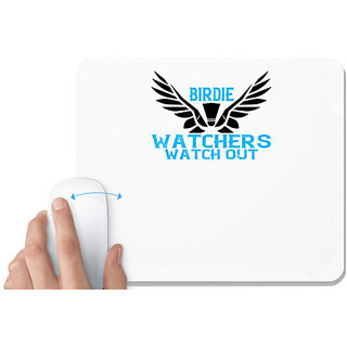                       UDNAG White Mousepad 'Badminton | Birdie Watchers watch out' for Computer / PC / Laptop [230 x 200 x 5mm]                                              