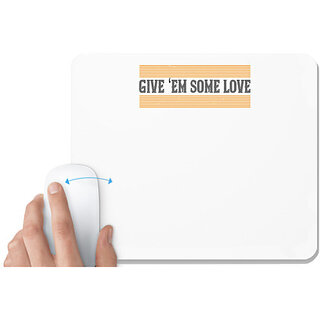                       UDNAG White Mousepad 'Badminton | Give em some love' for Computer / PC / Laptop [230 x 200 x 5mm]                                              