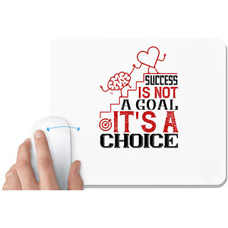                       UDNAG White Mousepad 'Team Coach | Success is not a goal. It's a choice' for Computer / PC / Laptop [230 x 200 x 5mm]                                              