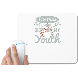                       UDNAG White Mousepad 'Chocolate | I do miss the Chocolate City of my youth' for Computer / PC / Laptop [230 x 200 x 5mm]                                              