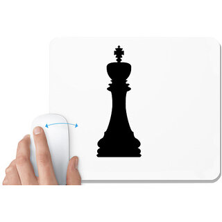                       UDNAG White Mousepad 'Chess | pieces' for Computer / PC / Laptop [230 x 200 x 5mm]                                              