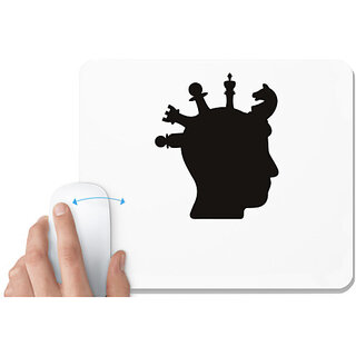                       UDNAG White Mousepad 'Chess | Chess pieces 9' for Computer / PC / Laptop [230 x 200 x 5mm]                                              
