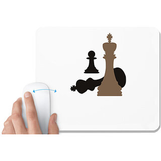                       UDNAG White Mousepad 'Chess | Chess pieces' for Computer / PC / Laptop [230 x 200 x 5mm]                                              