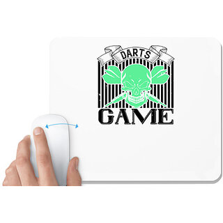                       UDNAG White Mousepad 'Dart | darts game' for Computer / PC / Laptop [230 x 200 x 5mm]                                              