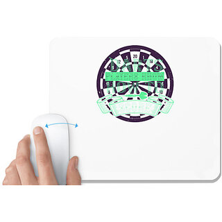                       UDNAG White Mousepad 'Dart | players know how to score' for Computer / PC / Laptop [230 x 200 x 5mm]                                              
