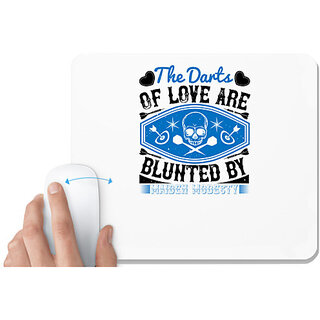                       UDNAG White Mousepad 'Dart | The darts love are blunted by maiden modesty' for Computer / PC / Laptop [230 x 200 x 5mm]                                              