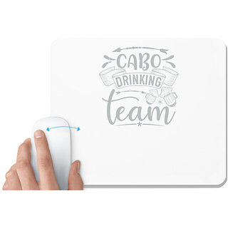                       UDNAG White Mousepad 'Girls trip | cabo drinking team' for Computer / PC / Laptop [230 x 200 x 5mm]                                              