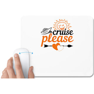                       UDNAG White Mousepad 'Girls trip | cruise please' for Computer / PC / Laptop [230 x 200 x 5mm]                                              