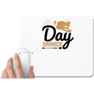                       UDNAG White Mousepad 'Girls trip | day drinker' for Computer / PC / Laptop [230 x 200 x 5mm]                                              