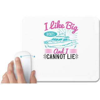                       UDNAG White Mousepad 'Girls trip | i like big boats and i cannot lie' for Computer / PC / Laptop [230 x 200 x 5mm]                                              