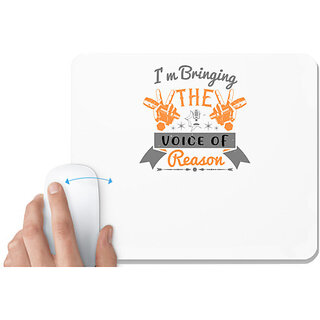                       UDNAG White Mousepad 'Girls trip | im bringing the voice of reason' for Computer / PC / Laptop [230 x 200 x 5mm]                                              