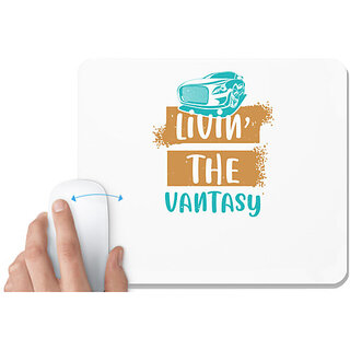                       UDNAG White Mousepad 'Girls trip | livinthe vantasy' for Computer / PC / Laptop [230 x 200 x 5mm]                                              