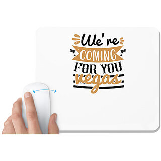                       UDNAG White Mousepad 'Girls trip | we re coming for you vegas' for Computer / PC / Laptop [230 x 200 x 5mm]                                              