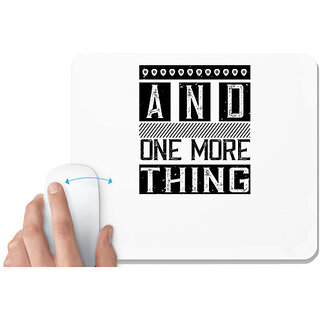                       UDNAG White Mousepad 'Internet | And one more thing' for Computer / PC / Laptop [230 x 200 x 5mm]                                              