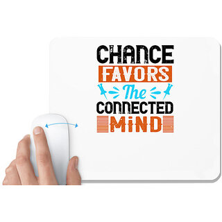                       UDNAG White Mousepad 'Internet | Chance favors the connected mind' for Computer / PC / Laptop [230 x 200 x 5mm]                                              
