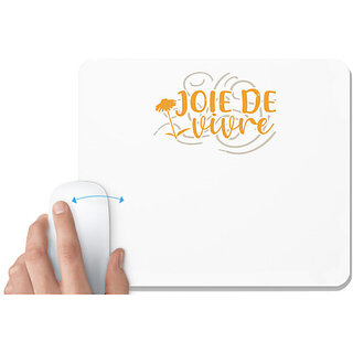                       UDNAG White Mousepad 'Mardi Gras | Joie de vivre' for Computer / PC / Laptop [230 x 200 x 5mm]                                              