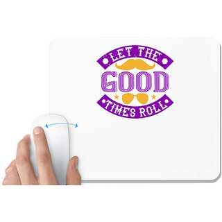                       UDNAG White Mousepad 'Mardi Gras | Let the good times roll' for Computer / PC / Laptop [230 x 200 x 5mm]                                              
